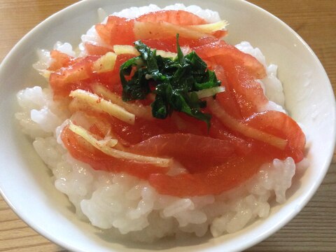 スイカと生姜の塩煮丼♪